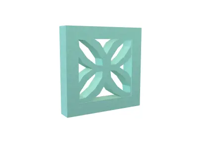 Breeze Block V2 004 Low-poly 3D model