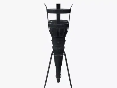 Medieval Torch V01 Low-poly 3D model