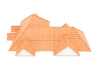 Realistic Roof Shingles 14 3D model