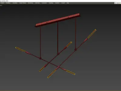 SORENTHIA TRIPLE CHANDELIER Low-poly 3D model