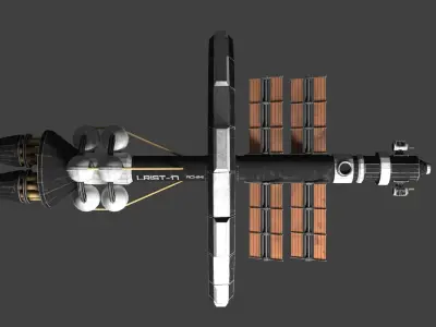 Space Station ACHIMI Low-poly 3D model