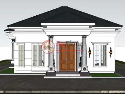 House 20x30m code 569 - Sketchup 3D model 3D model 3D model