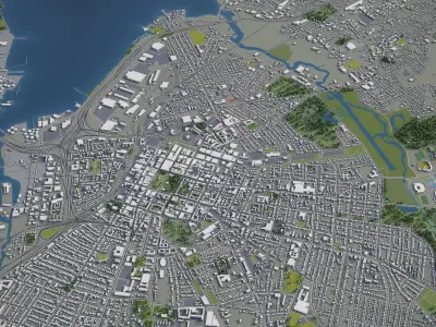 New Haven  Low-poly 3D model