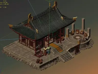 Peach Blossom Island - Blacksmithing House 23 3D model