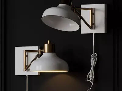 Berkeley White and Brass Plug-In 3D model