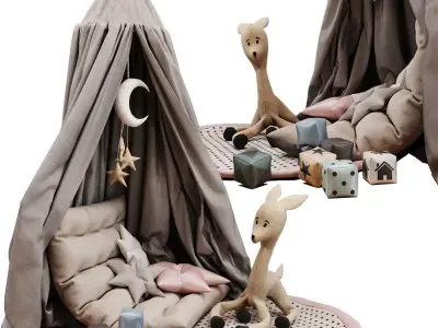 Children decor set 2 3D model