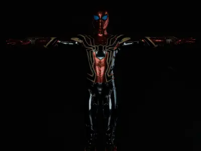 Spiderman Iron Spider MCU High Poly Rigged 3D model