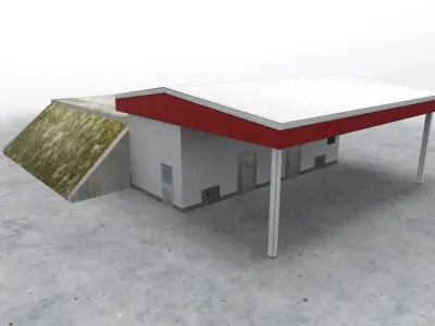 LKKV Fuel Station Low-poly 3D model