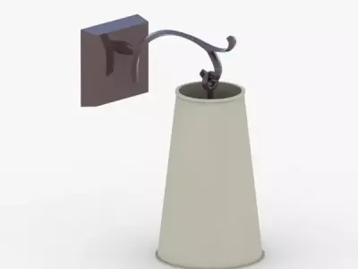 1472 - Bra Lamp Low-poly 3D model