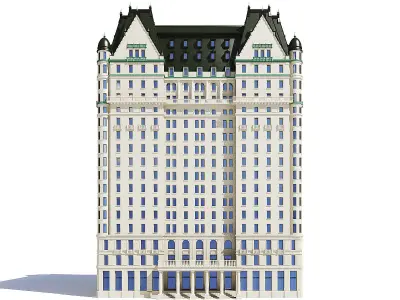  Large Hotel 3D Model 3D model