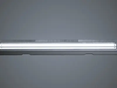 Fluorescent Light Strip Low-poly 3D model