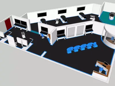 Sickbay floor plan of room 3D model