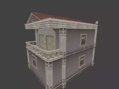 CENTRAL HOUSE 2 Low-poly 3D model