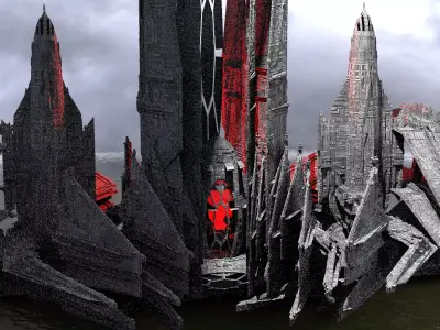 Ocean Base interceptor Kitbash Full 3D model