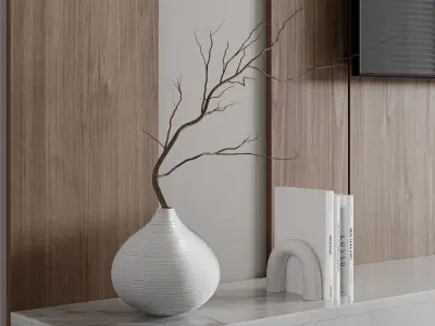 Tv wall set 07 3D model