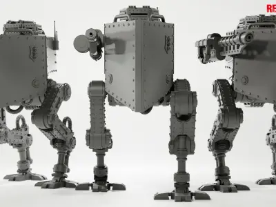 Imperial military force Heavy mech 3D print model