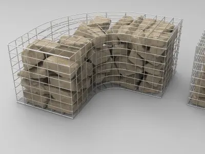 Gabions - two types 3D model