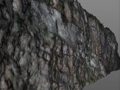 3D Scanned Rock and Cliff face 003 3D model