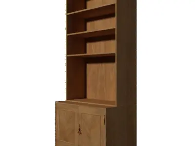 Bookshelf bookcase with doors and drawers 3D model