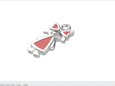 Little Girl Pendant 3D print model