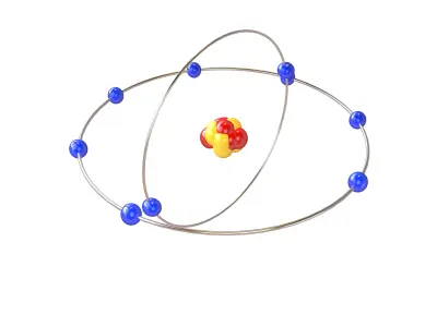 Fluorine Chemical Element v2 001 Low-poly 3D model