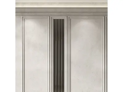 Decorative wall finishes composition Moldings and Mirrors 3D model