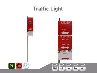 Traffic Sign 03 3D model