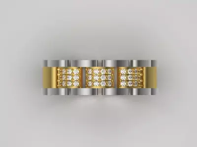 Men rolex STL 3D jewelry gold ring model ror0037 3D print model