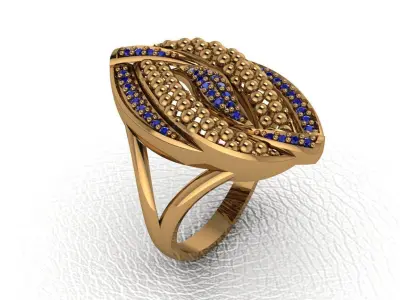 ring 4 piece  drawing 3d rihone drawing ring rings ring models  3D print model