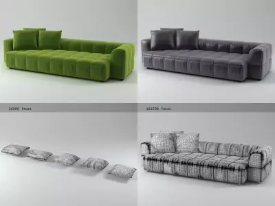 Strips sofa  125-310 3D model