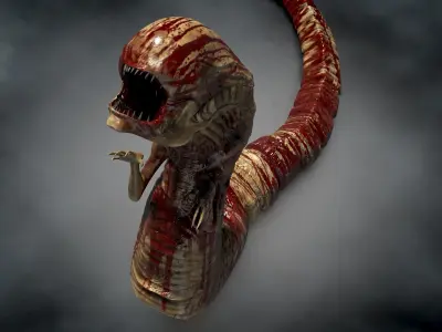 Chestburster  Low-poly 3D model