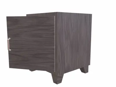 Bedside metal Table - 04 Low-poly 3D model
