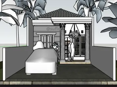 House 12x14m code 404 - Sketchup 3D model