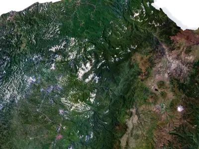 Ecuador Terrain 3D Map 3D model