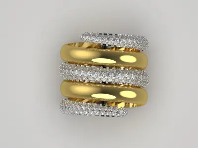 gold ring jr00081 3D print model