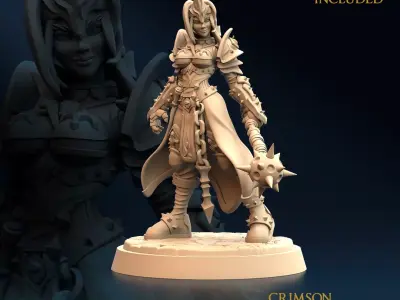 Armored Warrior Crimson Morning Star B 3D print model