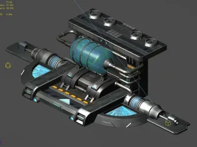 Machinery - Wall Chemical Container 02 3D model