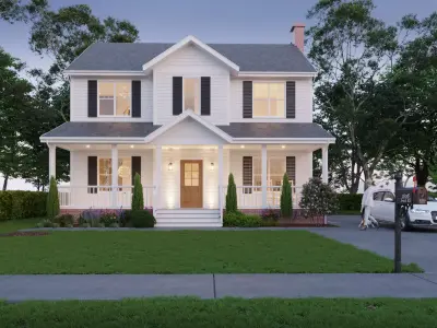 Realistic 3D Exterior Scene for Visualization and Rendering 3D model