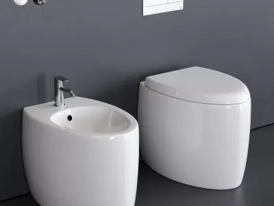 Scarabeo Ceramiche Moai WC Low-poly 3D model