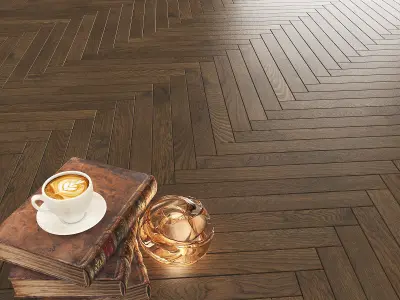 Parquet Oak Matte Lacquer DESKA 3D model