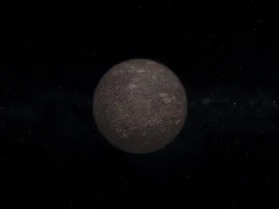 Dwarf Alien Planet or Moon 06 Low-poly 3D model