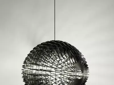 Glossy Black Lamp 3D model