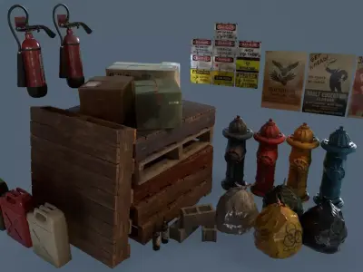 Complete Pack Enviroment Assets Low-poly 3D model