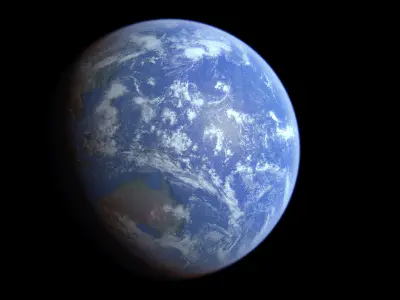 Earth 3dModel from spacecraft - 3D model