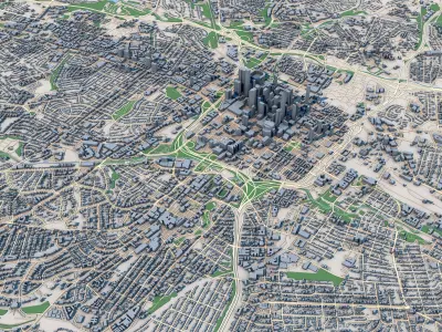 Charlotte City North Carolina USA 3D model