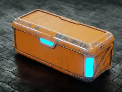 Scifi Crate Rectangular 3D model