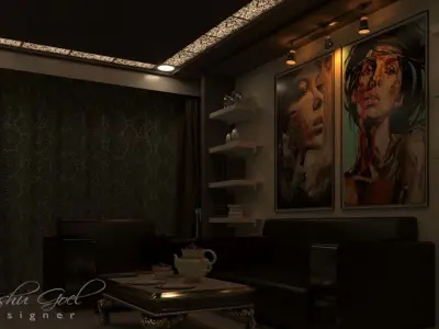 living room Beauty 3D model