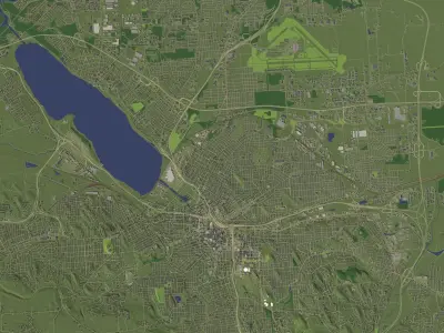 Syracuse New York USA - city and urban 3D model