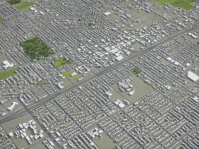 Visalia  Low-poly 3D model