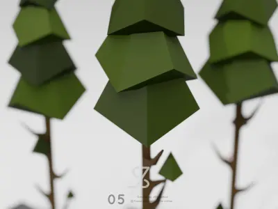 Tall Pine Tree Free low-poly 3D model